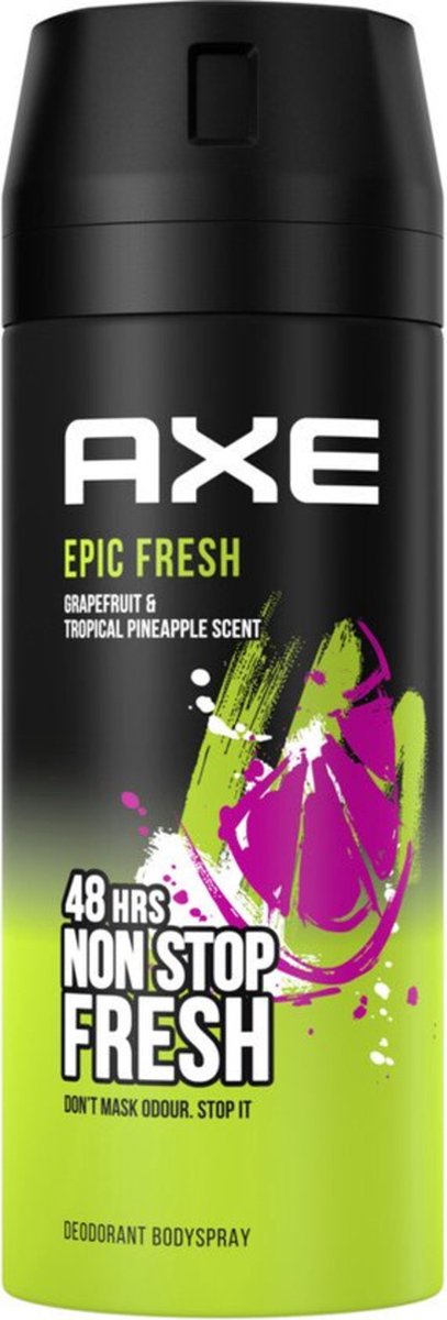 Goedkoopste Axe Deodorant Bodyspray Epic Fresh - 4x150ml - Voordeelverpakking