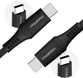 iMoshion Kabel - USB C naar USB C Kabel - 100W Kabel - 2 meter - Snellader & Datasynchronisatie - Oplaadkabel - Stevig gevlochten materiaal - Zwart