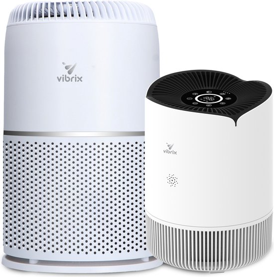 Foto: Vibrix luchtreiniger set d woonkamer en slaapkamer hepa filter ionisator luchtfilter air purifier air cleaner pureflow30 vortex20