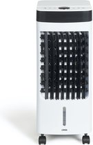 Livoo DOM473 - Climatiseur mobile 3 en 1 sans tuyau d'évacuation - Purificateur d'air - Ventilateur - Convient pour 30 m2 - Batterie - Minuterie d'arrêt - Design compact - 2 Icepacks - 26x22x58 cm