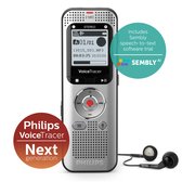 Philips DVT2015 Audio recorder incl. Sembly - Stereo MP3/PCM - Sembly spraak-naar-tekst cloudsoftware/ spraakherkenning - 8GB - USB