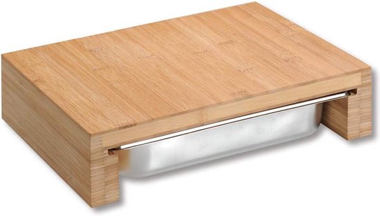 ZWILLING BBQ snijplank met opvangschaal, sapgoot, FSC-gecertificeerd bamboe, schaal van roestvrij staal