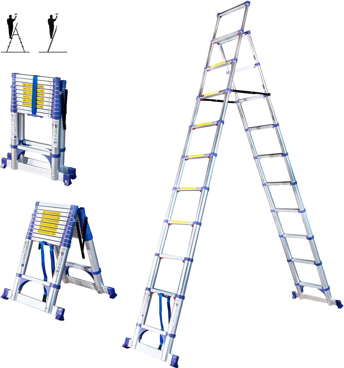 Telescopische Trapladder - Extendact11 met Verstelbare Hoogte
