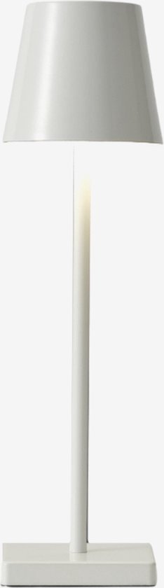 Tafellamp industrieel - USB-C oplaadbaar leeslamp - Dimbare Touch LED Lamp Wit - Zware kwaliteit bureaulamp - Nachtlamp draadloos voor woonkamer & nachtkastje slaapkamer - 38cm bedlamp