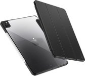 Coque iPad Pro 2020 (11 pouces) - Transparente - Zwart- Étui à trois volets - Mince - Magnétique - Apple - Noir