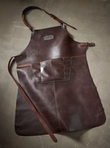 Leren BBQ Schort – Luxe & Handgemaakt – Stoer Barbecueschort voor Mannen - Stoer & Stijlvol Cadeau - aanbieding