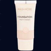 Max&more Foundation - matt finish - col 121 light - 30ml - vegan