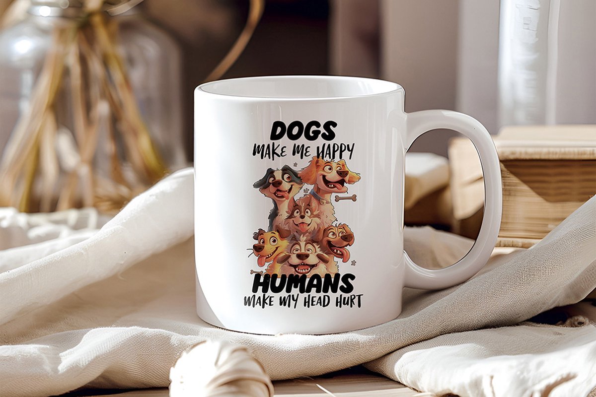 Mok – "Dogs Make Me Happy" – Voor de Hondenliefhebbers