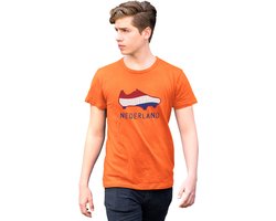 Oranje Heren Crack print T-Shirt - Nederlands Elftal Voetbal T-Shirt met korte mouwen - Holland - Nederland – EK-WK-Olympische Spelen Maat XL