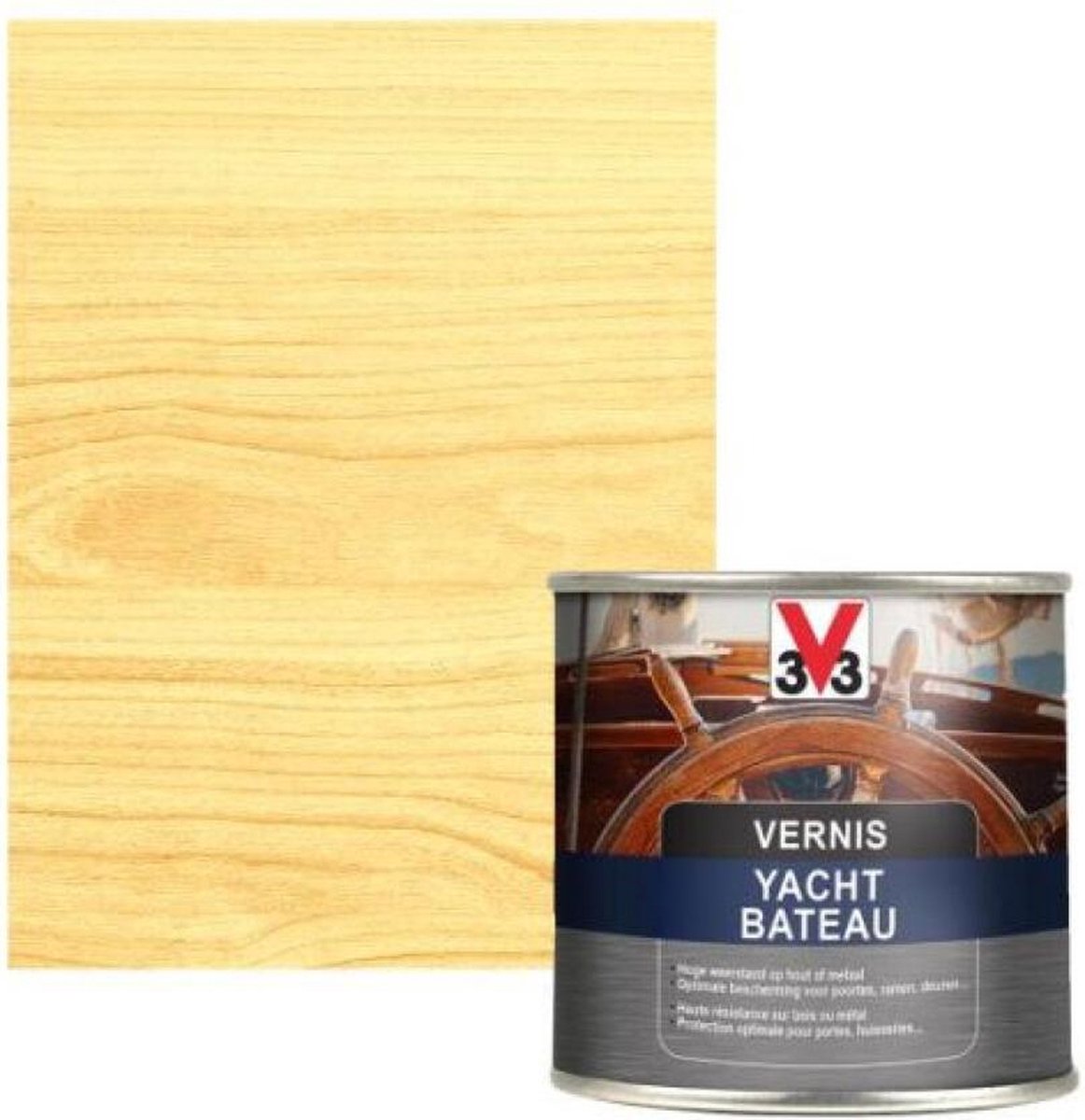 V33 Yacht Vernis - Kleurloos - 250 ml - Zijdeglans - 12 m²/l