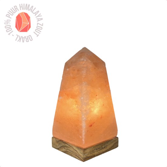 Orakl® - Luxe Dimbare Himalaya Zoutlamp Obelisk - 3-4 KG - Met Dimmer - 100% Himalayazout - Zoutlamp Himalayazout - Zoutlamp Nachtlampje - Zoutlampen - Zoutsteen