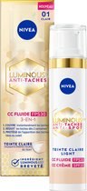 NIVEA Cellular LUMINOUS630 CC Fluid Cream met SPF 30 - Light - Anti-Pigmentvlekken Crème - Gekleurde Dagcrème met Tintje - Gezichtscreme - 40ml