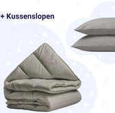 Zelesta Royalbed Tender Grey 140x200cm - Dekbed zonder overtrek - 30 dagen proefslapen - Wasbaar hoesloos dekbed - Bedrukt dekbed - All year zomerdekbed & winterdekbed