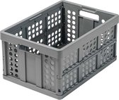 Bol.com Vouwkrat 46 L zwart-grijs aanbieding