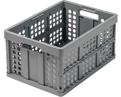 Vouwkrat 46 L zwart-grijs