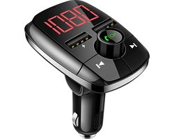 FM transmitter met Bluetooth Receiver | Draadloos Wireless Auto Sigarettenaansteker | Micro SD Kaart | Geheugenkaart | Radio Carkit | Opladen USB aansluiting | Universeel Autolader | Handsfree Bellen en Media Muziek Streamen | LED scherm | T50