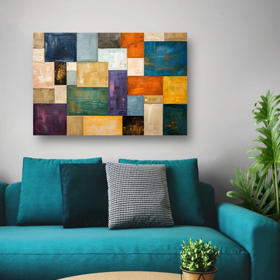 Rechthoeken schilderijen - Vormen schilderijen - Schilderij op canvas Texturen - Muurdecoratie modern - Schilderij op canvas - Schilderijen & posters canvas 70x50 cm