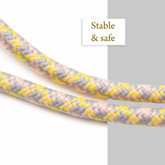 Chaîne de téléphone portable Cadorabo pour Honor 7 en JAUNE - GRIS - Étui pour téléphone portable avec cordon de sangle réglable à accrocher autour du cou