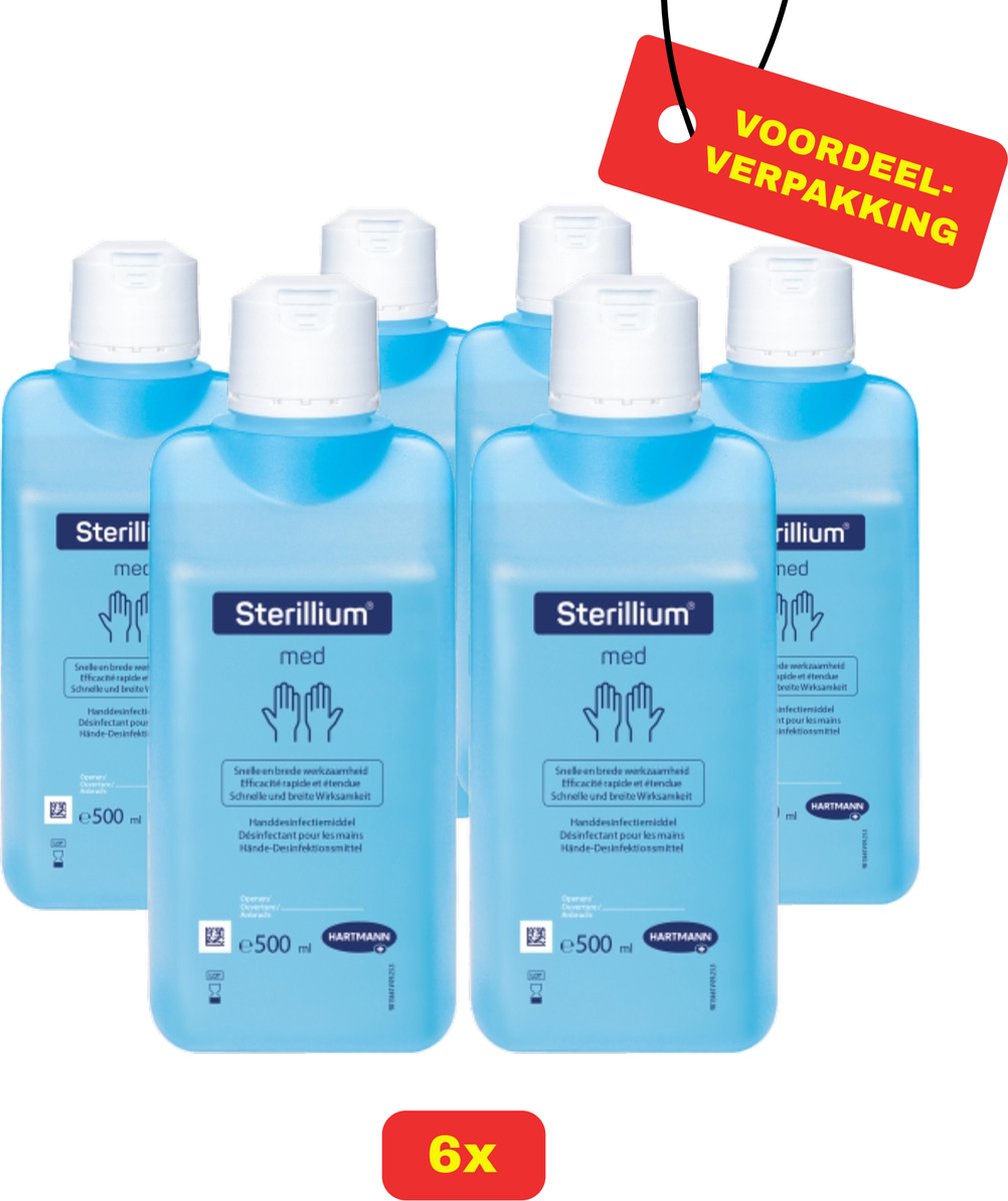 Goedkoopste 6 x Sterillium Med. Handdesinfectant van Hartmann - 6 x 500ml - Voordeelverpakking!