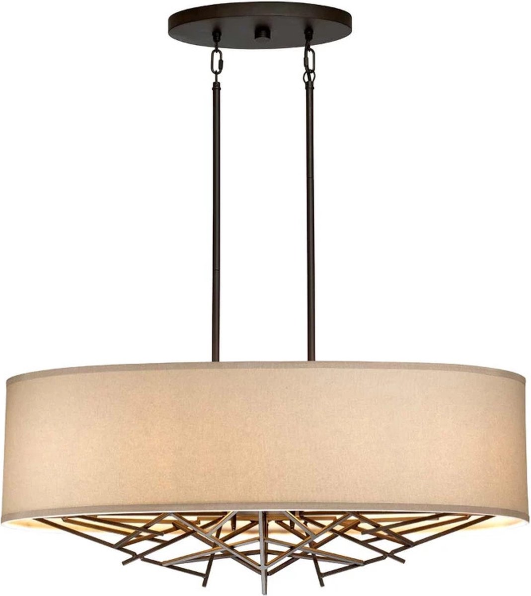 Elstead Lighting LED Hanglamp Taiko | 5X E27 Max 60W | Dimbaar | Olde Bronze