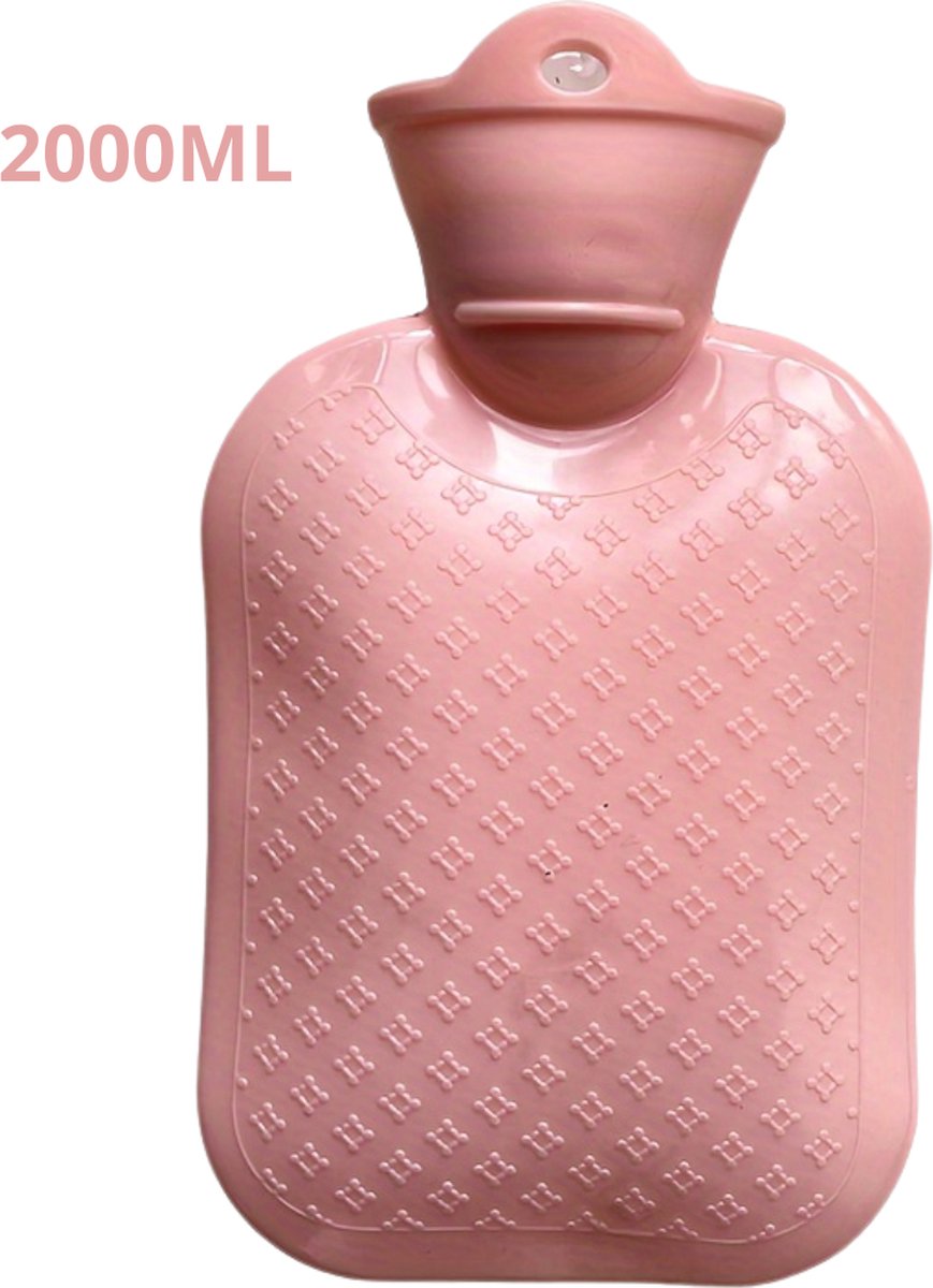 Goedkoopste Nivard Warmwaterzak - Warmtekussen - Warmwaterkruik - Warmtekruik - Knuffel - Kruik - Bag - Met Hoes - Roze - 2000ML