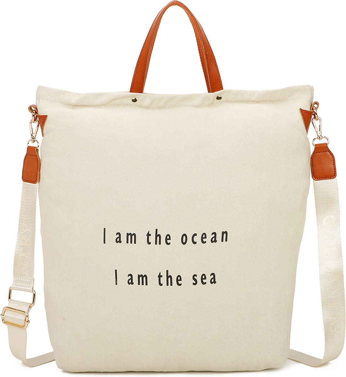 Alta Moda, Handtas Zeetas in Jean, Beige