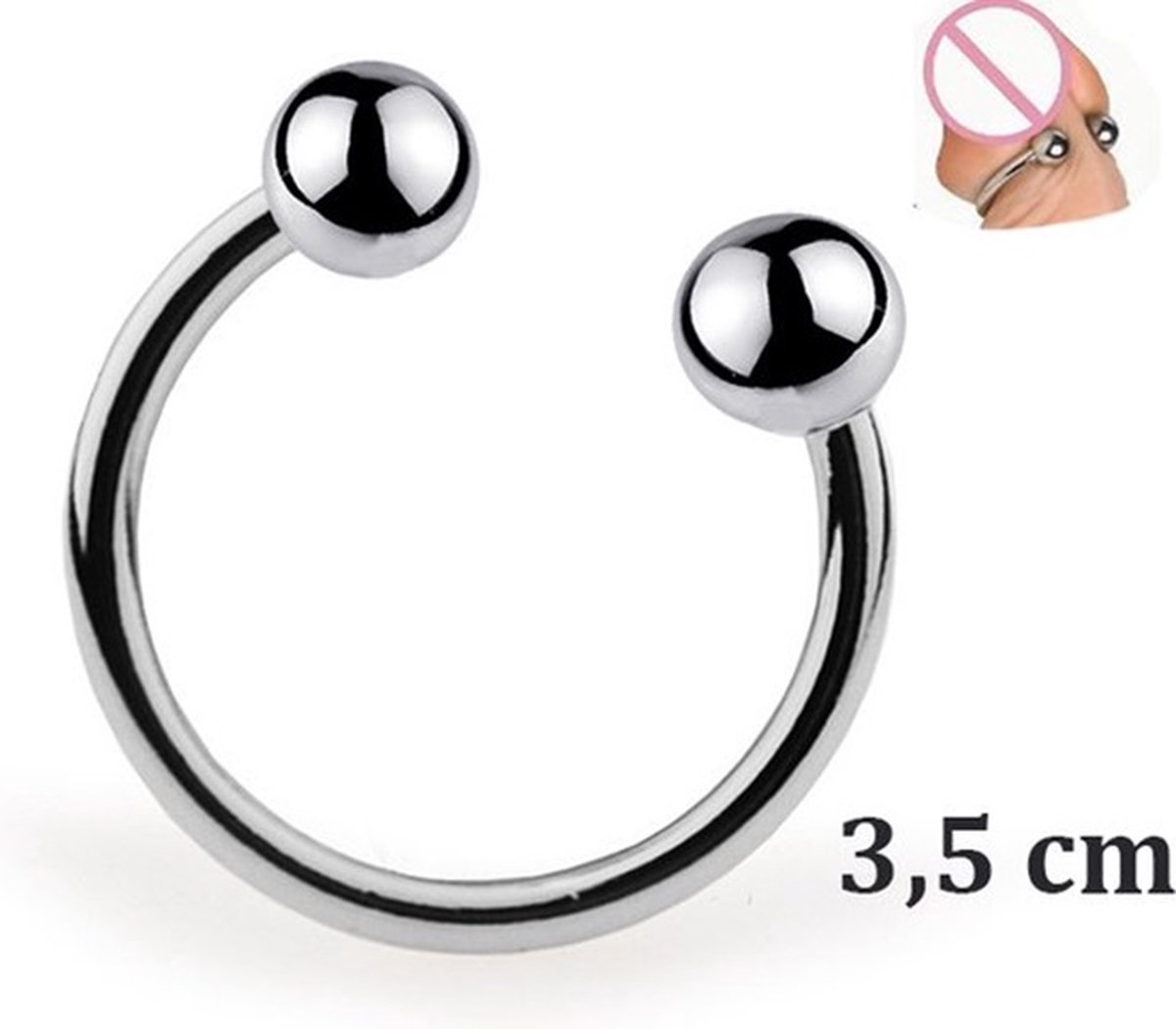 Goedkoopste Cockring I Penisring I Panis Sleeve I Eikel Stimulator I Mannen Sekspeeltje I Vertraagt Ejaculatie I RVS I 3.5 CM