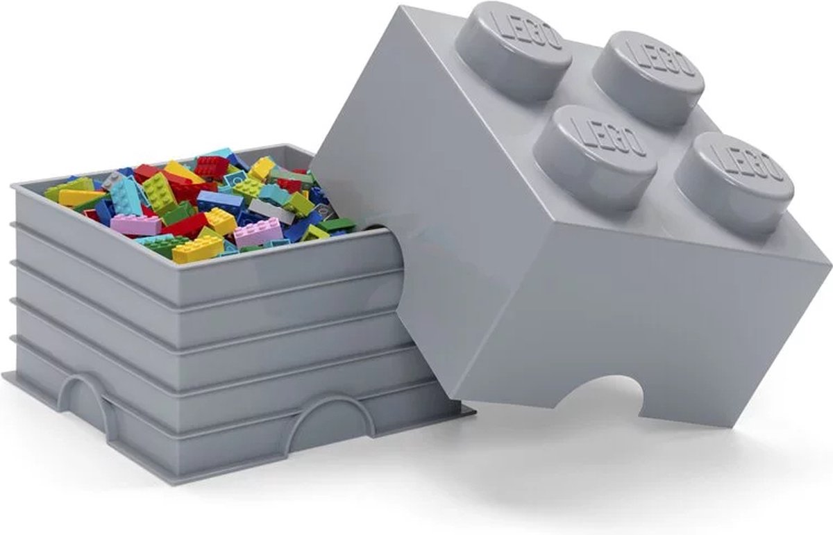 Room Copenhagen LEGO Storage Brick 4 Grijs - stapelbare opbergdoos thumbnail 2