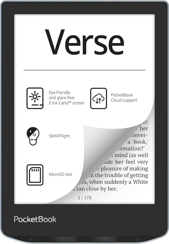 Verse - E reader - E-Ink Carta HD - 6inch - 8GB - 758 × 1024 - Verse - €214,99