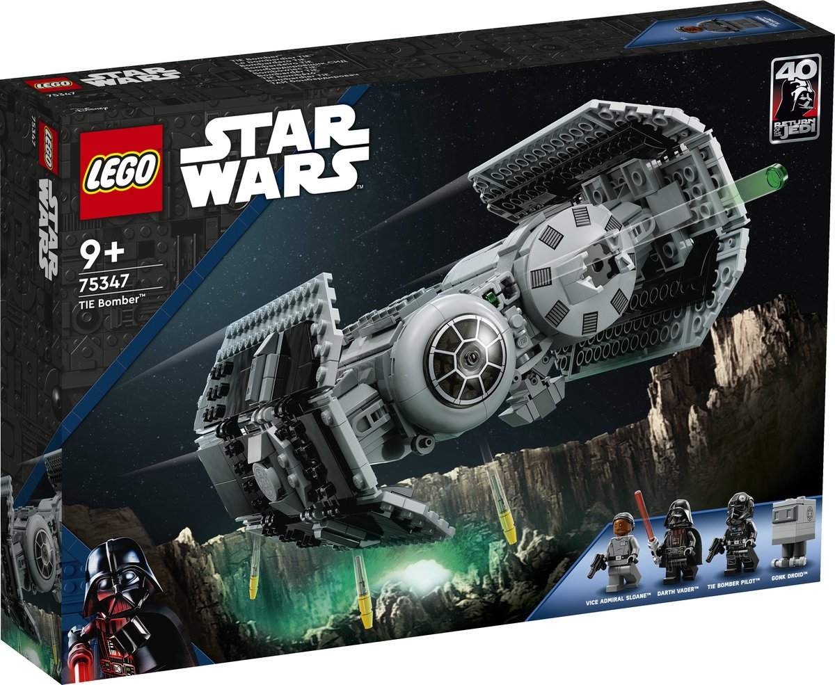 LEGO Star Wars TIE Bomber, Starfighter Modelbouwset met Darth Vader en Gonk Droid - 75347 — afbeelding 19