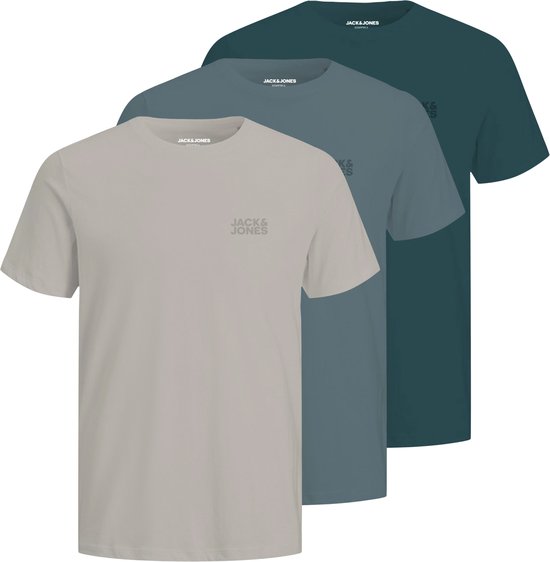 Foto: Jack jones plus jjecorp logo tee ss o neck 3pk mp pls heren t shirt maat eu4xl us2xl