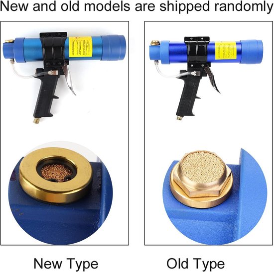 Pneumatisch Kitpistool, Pneumatisch Lijmpistool Applicator van Aluminiumlegering Afdichtmiddel Caulk Applicator-apparaat met Luchtstroomregelaar Handheld Pneumatisch
