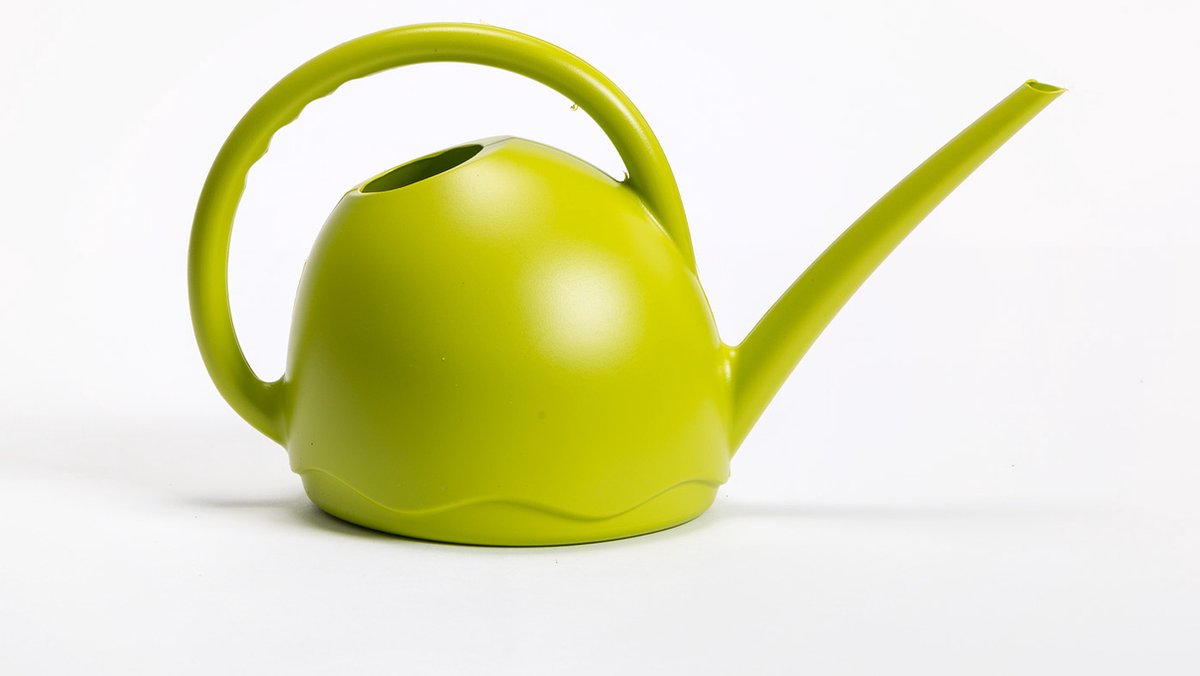 Gieter Medusa lange tuit van kunststof voor binnen 1,8 liter, lime green