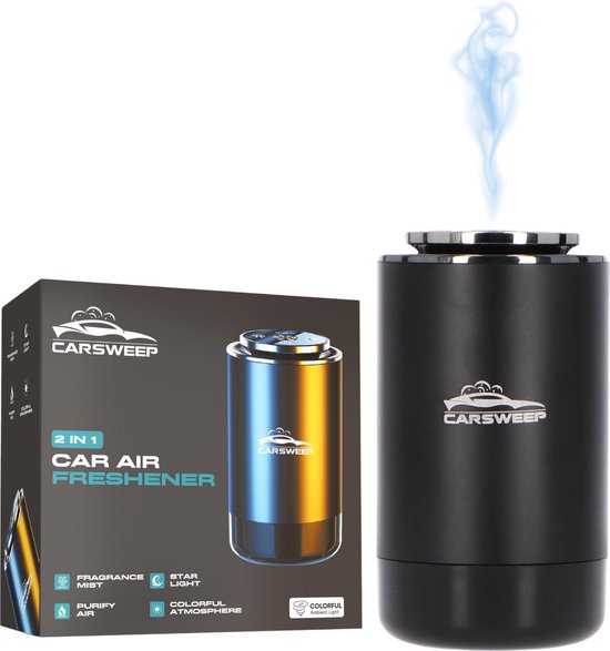 Foto: Carsweep auto parfum auto luchtverfrisser auto geurverfrisser inclusief sfeer verlichting white tea