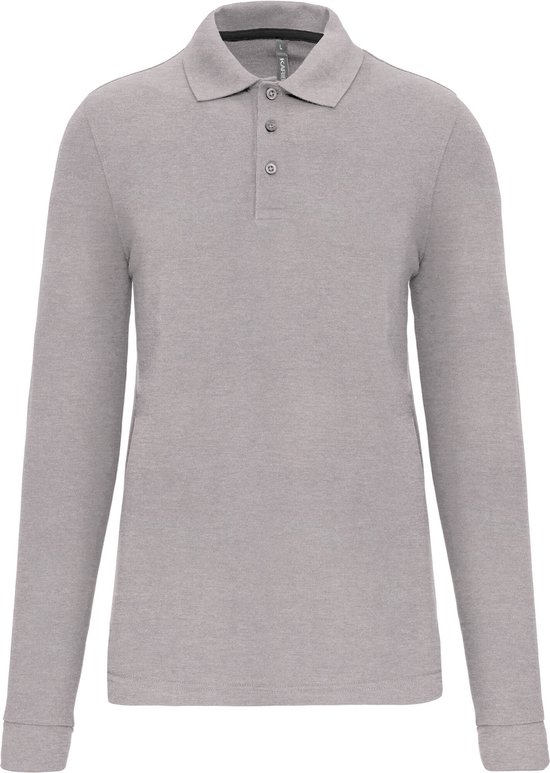 Coupe du monde. Polo Designed To Work manches longues WK276 - Gris Oxford - XXL