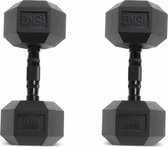 Bol.com Gym Masters dumbells 15kg (2 X 15kg = 30kg) - dumbells set - hexa - 15kg dumbells - hexagon dumbells - dumbbells 15kg - ... aanbieding