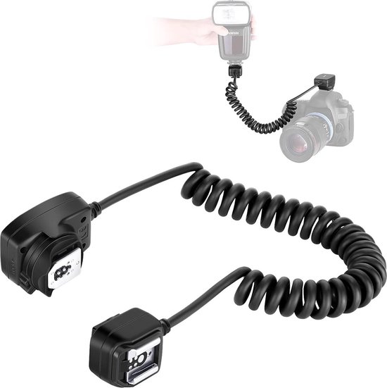 Foto: Ttl off camera flitsspeedlite kabel voor canon eos 5d mark ii iii off camera flitsverbindingskabel compatibel met canon eos 5d mark ii en iii ideaal voor creatieve belichtingsmogelijkheden x01nsk604