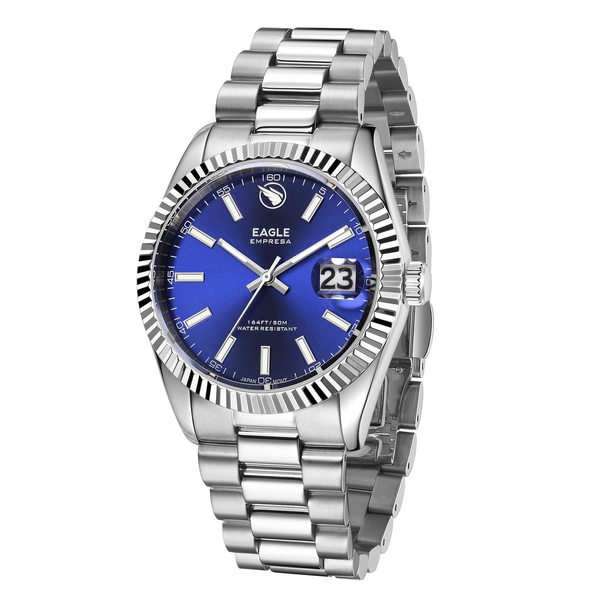 Eagle Empresa - Herenhorloge - Blauw - Stainless Steel