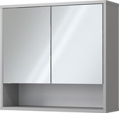 Vicco Wastafelonderkast Rosario, Wit, 60 x 60 cm met 2 deuren en open