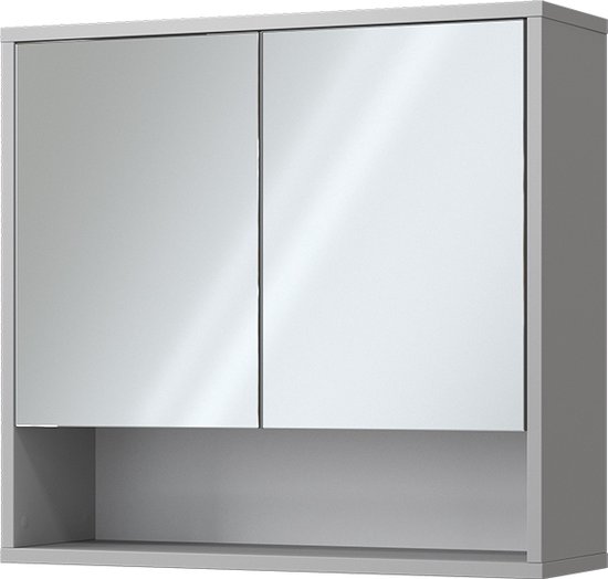 Vicco Wastafelonderkast Eliza, Grijs, 70 x 63 cm met deuren Vicco Wastafelonderkast Eliza, Grijs, 70 x 63 cm met deuren