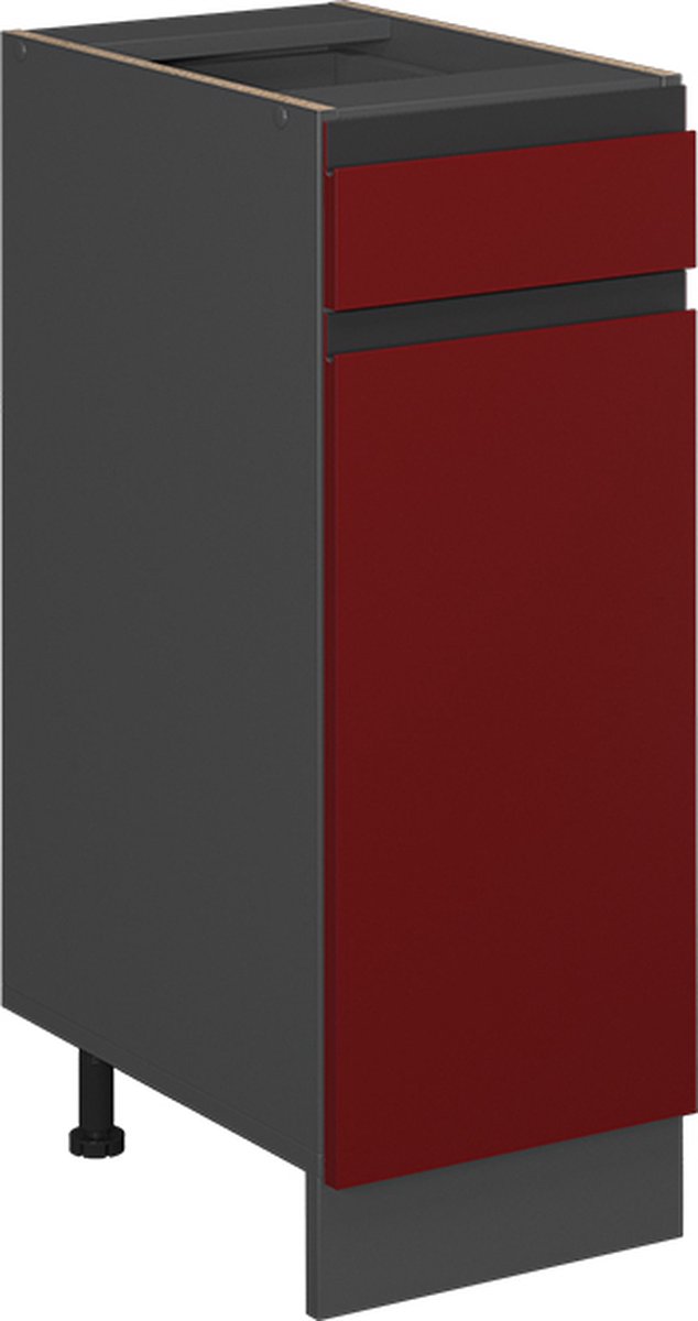 Vicco R-Line Keukenonderkast – 30 cm, WB Eik Rood Rood/Antraciet