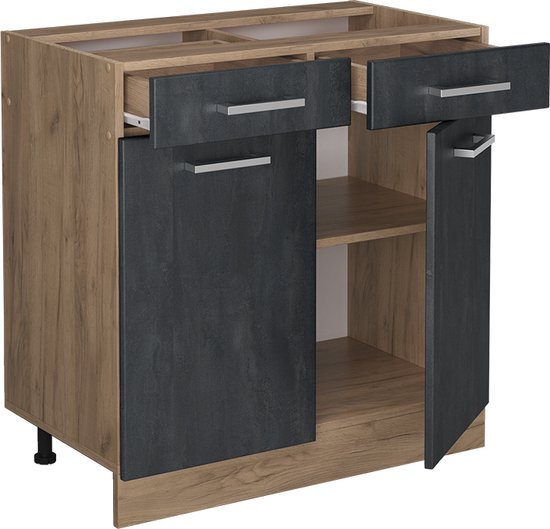 Badkamermeubel set Fynn Groen 2 delen, onderkast 80 cm Vicco | Groen | Stel 5 | 406673104166406