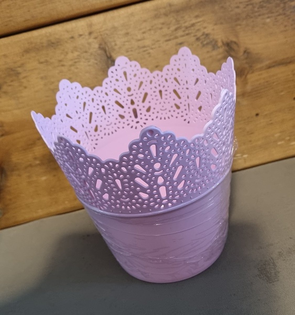 Bloempot PARIJS rond 14,5 cm Roze set van 2 stuks