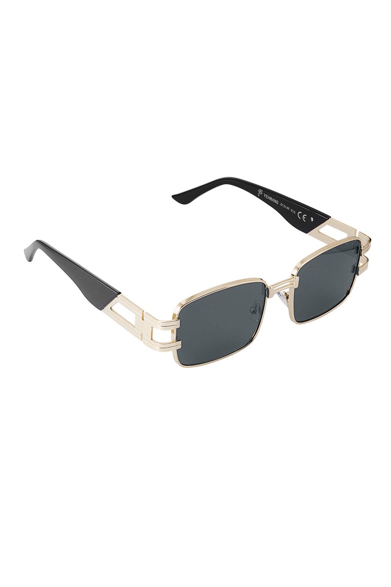 Sunglasses simple metal essential - zwart goud