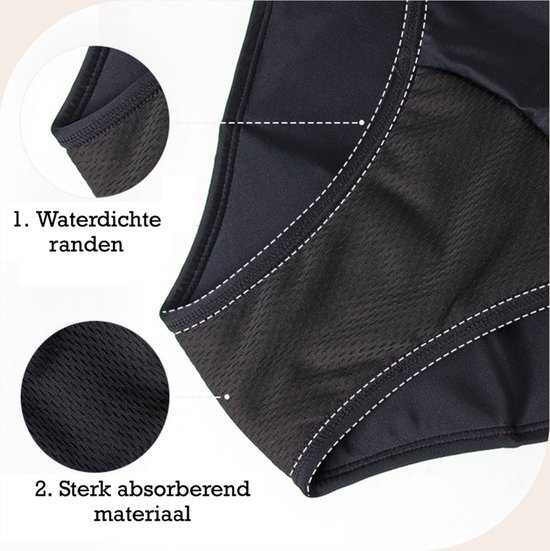 Maillots de bain menstruels Solite - Bas de bikini menstruel - Slip de bain menstruel - Taille S