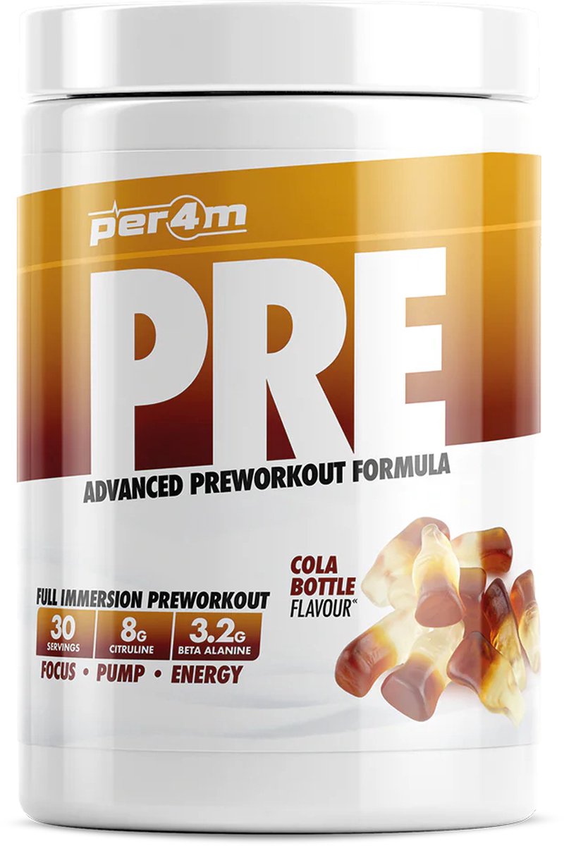Goedkoopste Per4m - Pre Workout Stim - 570g - Cola Bottle - pre-workout