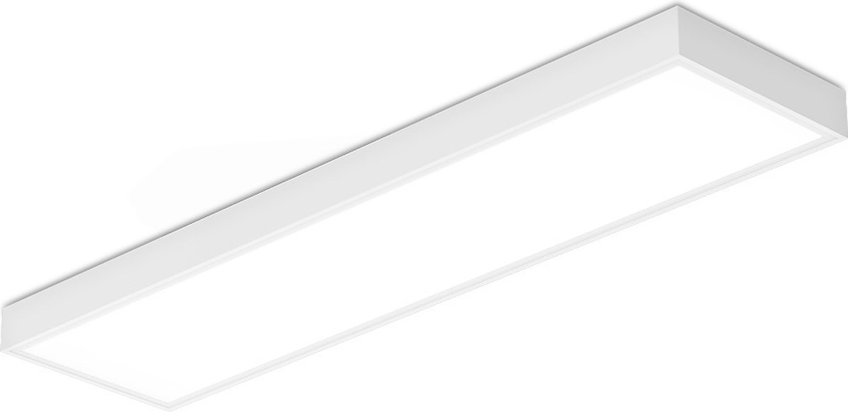HOFTRONIC Opbouw LED Paneel - 30x120 cm - 36 Watt - 4860lm (135lm/W) - 4000K neutraal wit - 1-10V Dimbaar - Flikkervrij - UGR22 - 5 jaar garantie