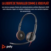 Bol.com POLY Blackwire 3220 Stereo USB-C Headset +USB-C/A Adapter Bedraad Hoofdband Business/Everyday USB Type-C Zwart aanbieding