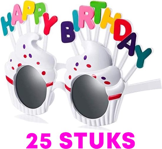 Papieren Zakjes Happy Birthday Wit (10st) | Daily Style