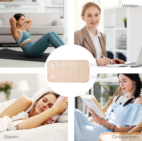 NovaBeau Castor Olie Pack voor Buik en Taille – Castor Olie Wrap van Organisch Katoen Voor Lever Detox en Reiniging – Castor Oil – Ricinusolie – Hulp bij Constipatie – Herbruikbaar – Huidskleur – Bodyolie